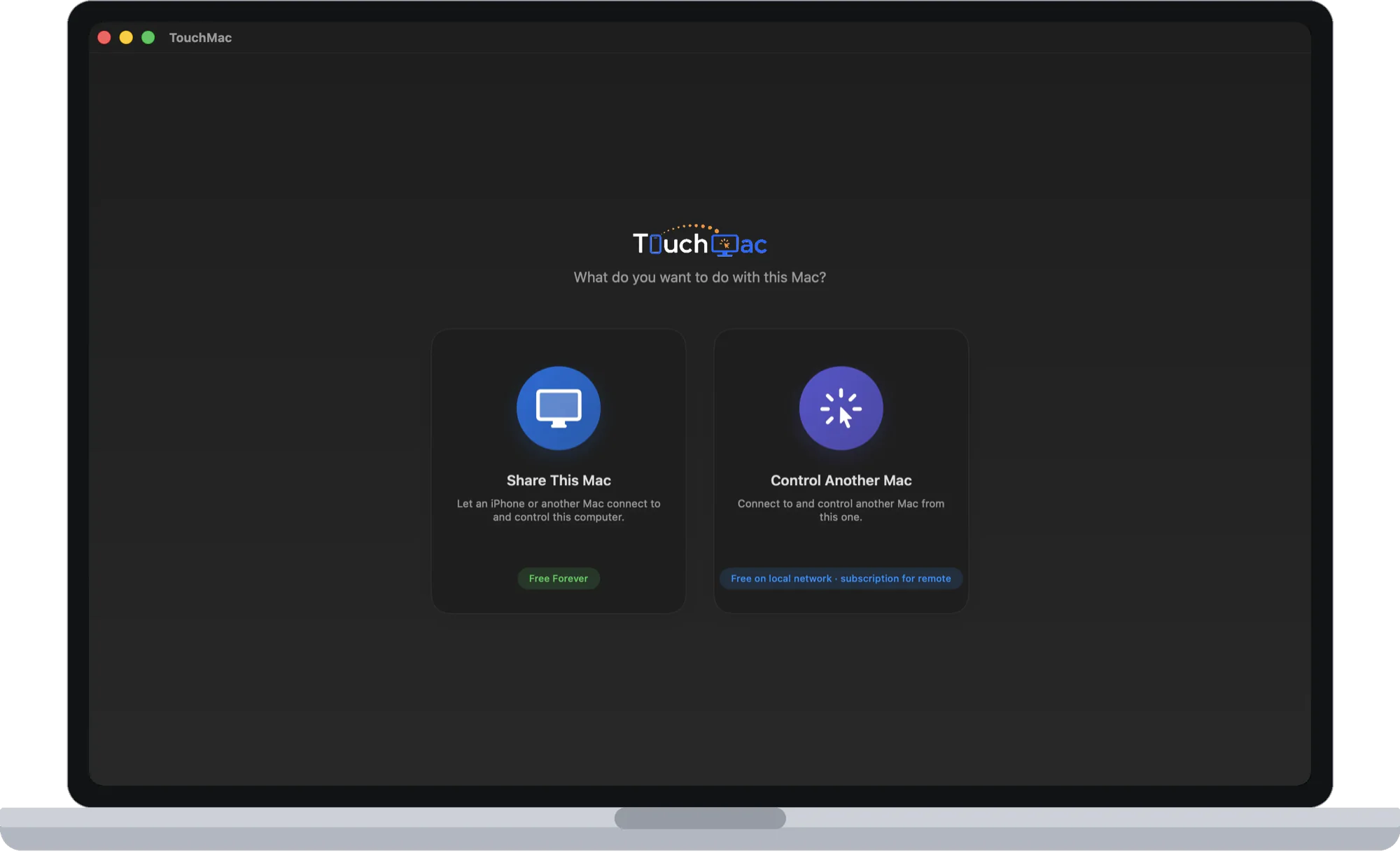 TouchNow Host on Mac